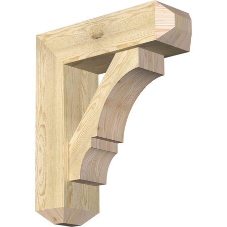 Ekena Millwork Balboa Craftsman Rough Sawn Bracket w/ Offset Brace, Douglas Fir, 8"W x 26"D x 30"H BKT0806X26X30BOA04RDF